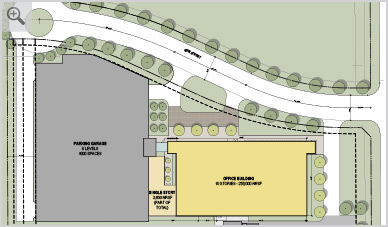 Site Plan of a J. A. Billipp office building under development.